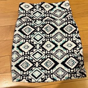 Blue and white pattern skirt from charlotte russe size xs